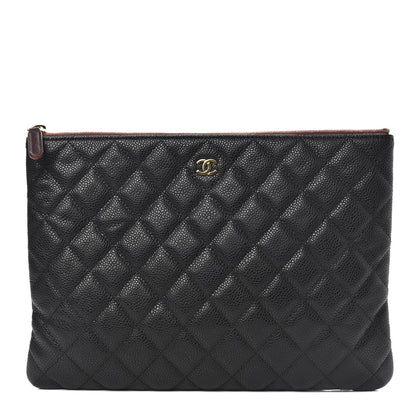 Chanel Caviar Quilted Medium Cosmetic Case Black 1 of 9