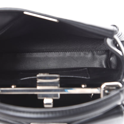 Fendi Nappa Lace Up Mini Peekaboo Iconic Satchel Black 4 of 14