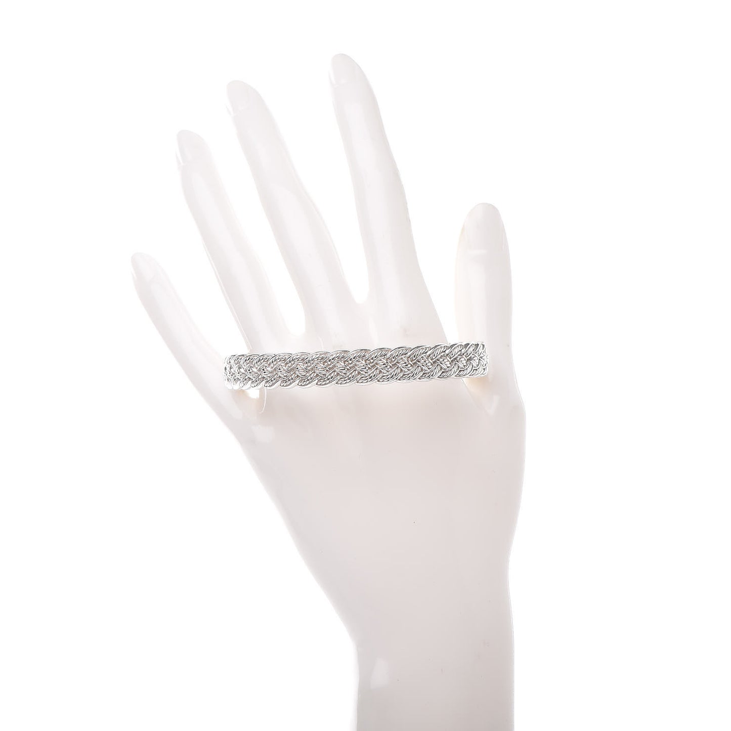 Sterling Silver Woven Cable Cuff Bracelet