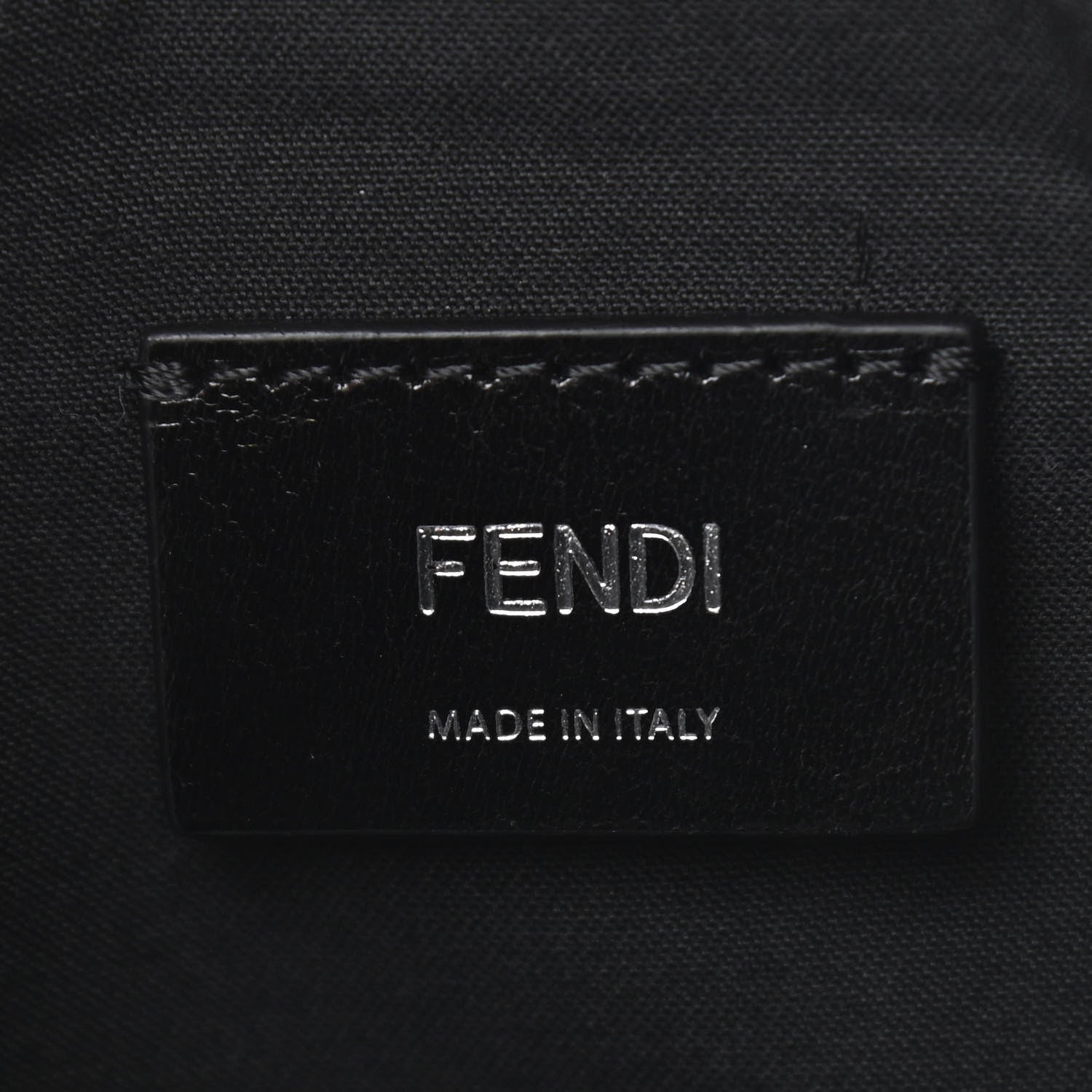 Fendi Glazed Fabric Vitello Liberty FF 1974 Diagonal Medium Camera Case Black Sunflower 6 of 10