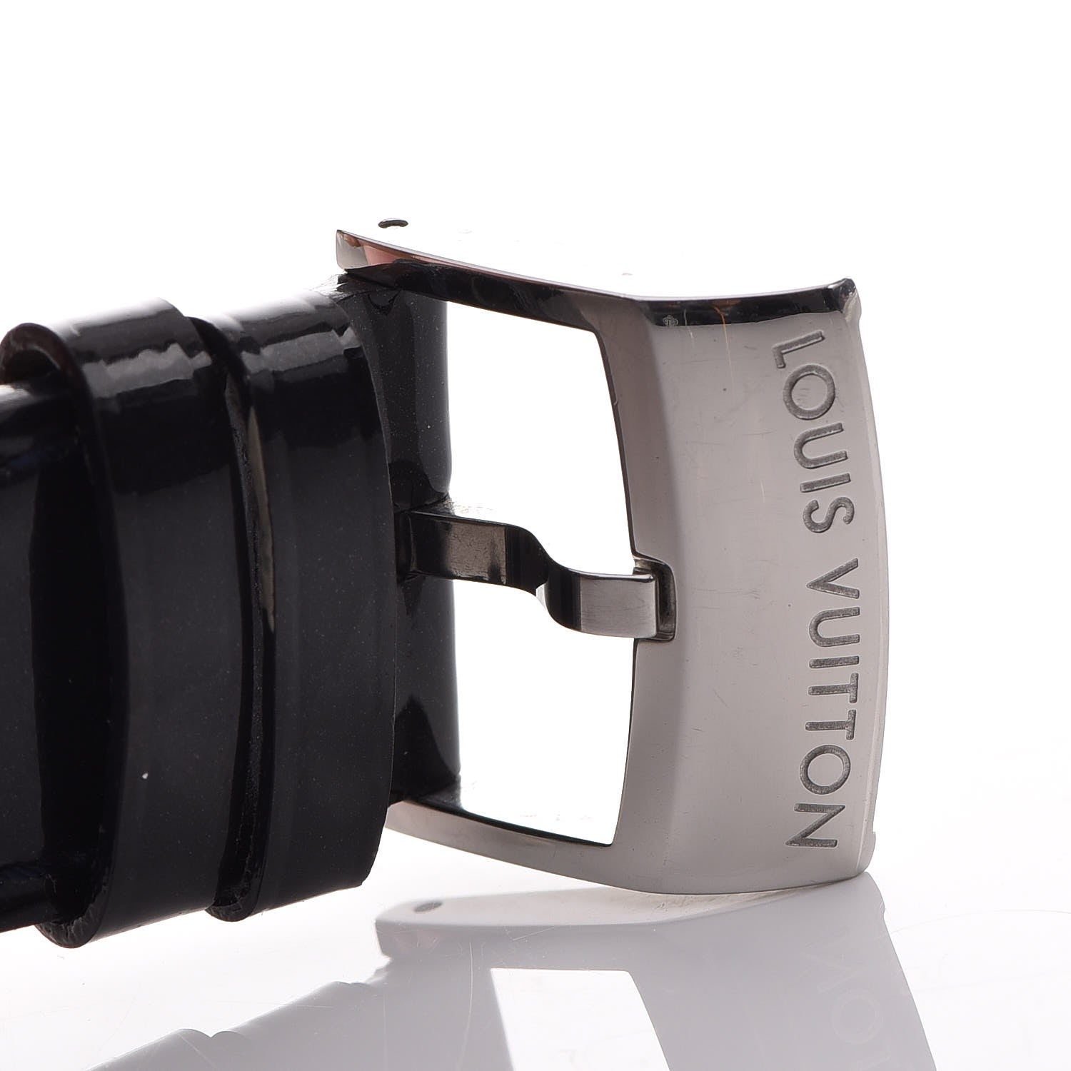 Louis Vuitton Stainless Steel Vernis Diamond 39mm Tambour Forever Quartz Watch Navy 10 of 11
