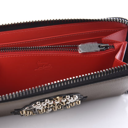Christian Louboutin Calfskin Ecusson Panettone Zip Around Wallet Cafe 8 of 9