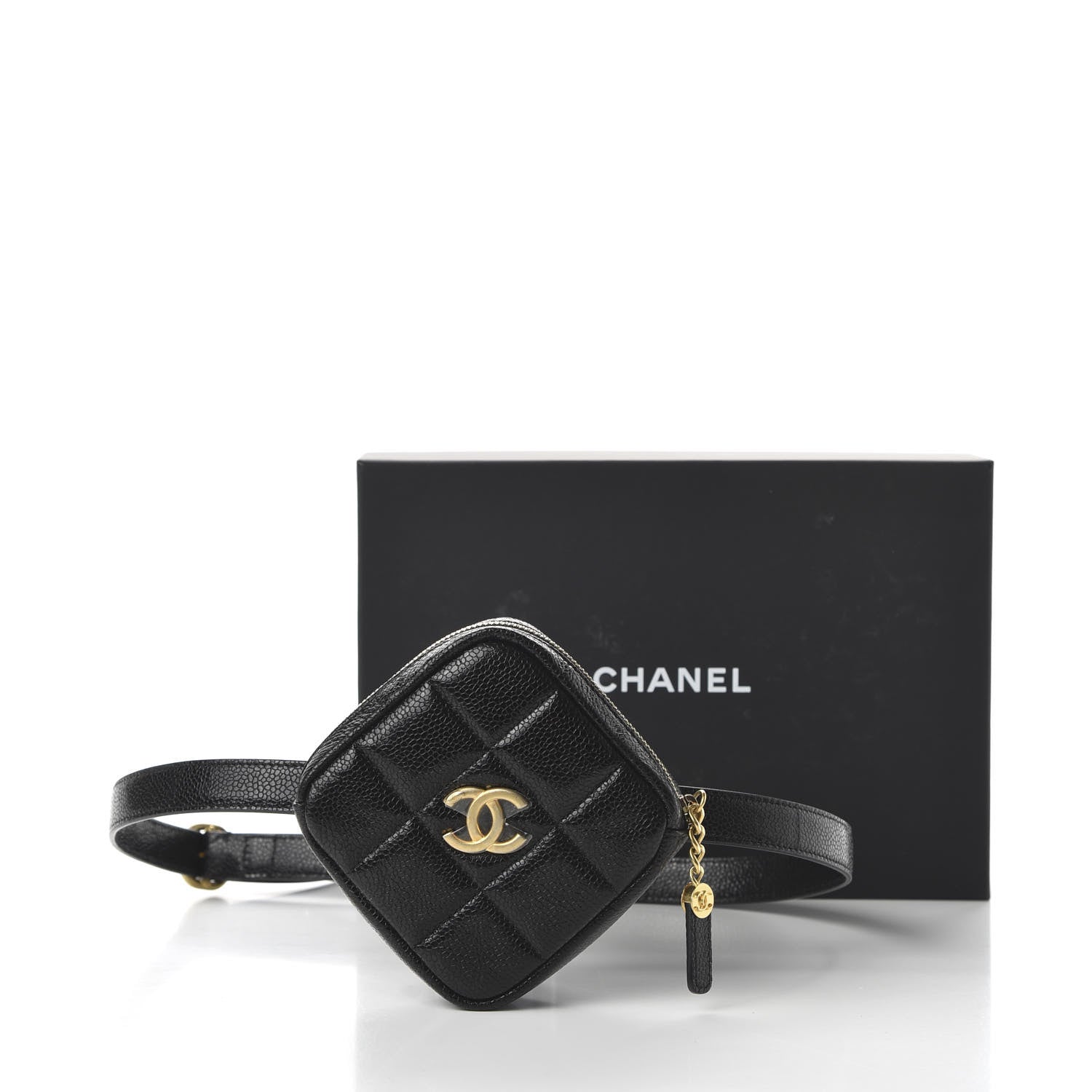 Chanel Caviar Quilted Coin Purse Belt Bag Black 11 of 11