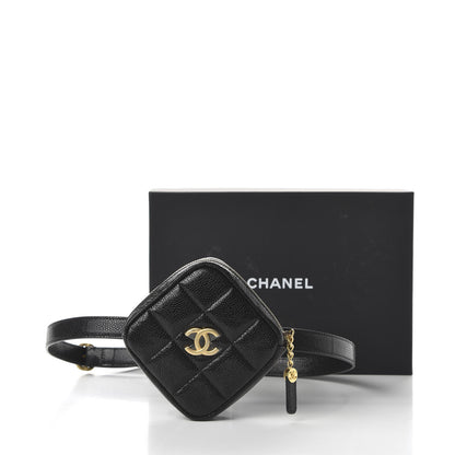 Chanel Caviar Quilted Coin Purse Belt Bag Black 11 of 11