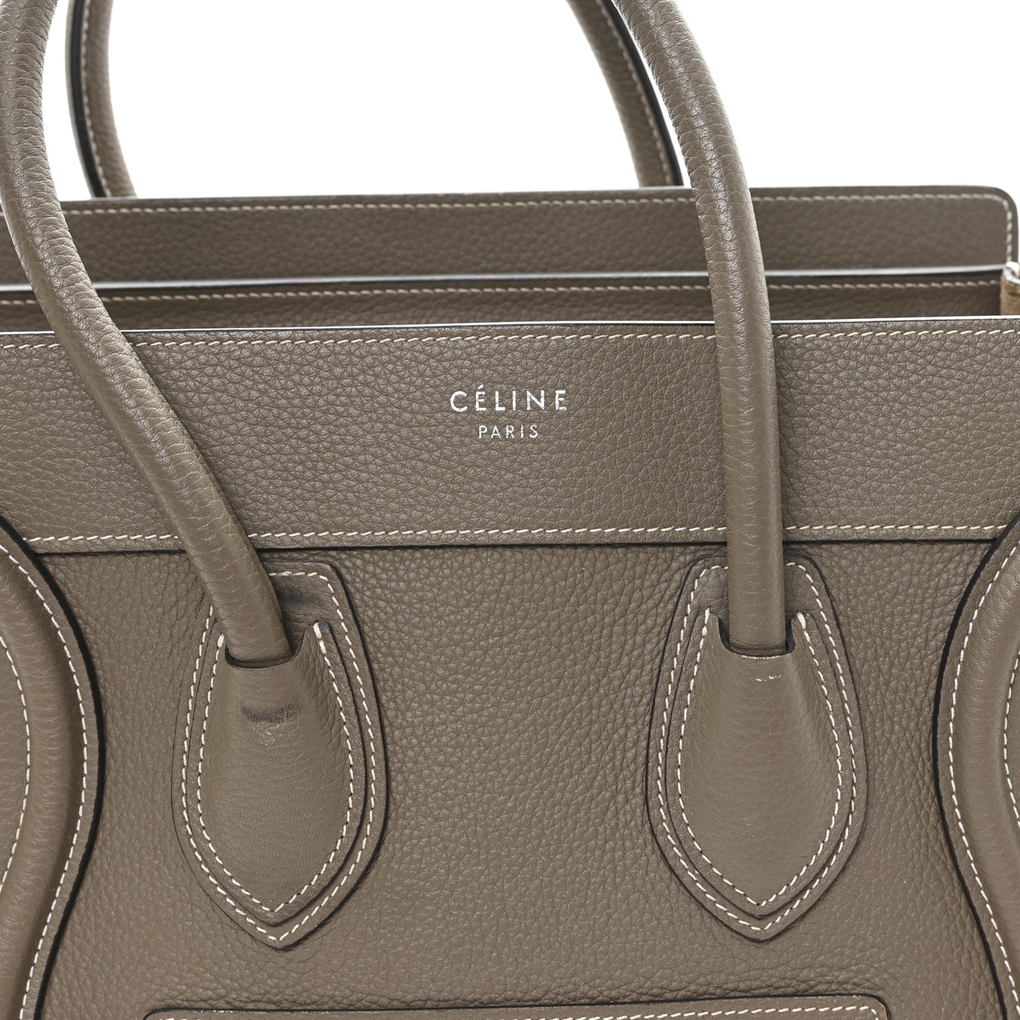 Drummed Calfskin Micro Luggage Souris