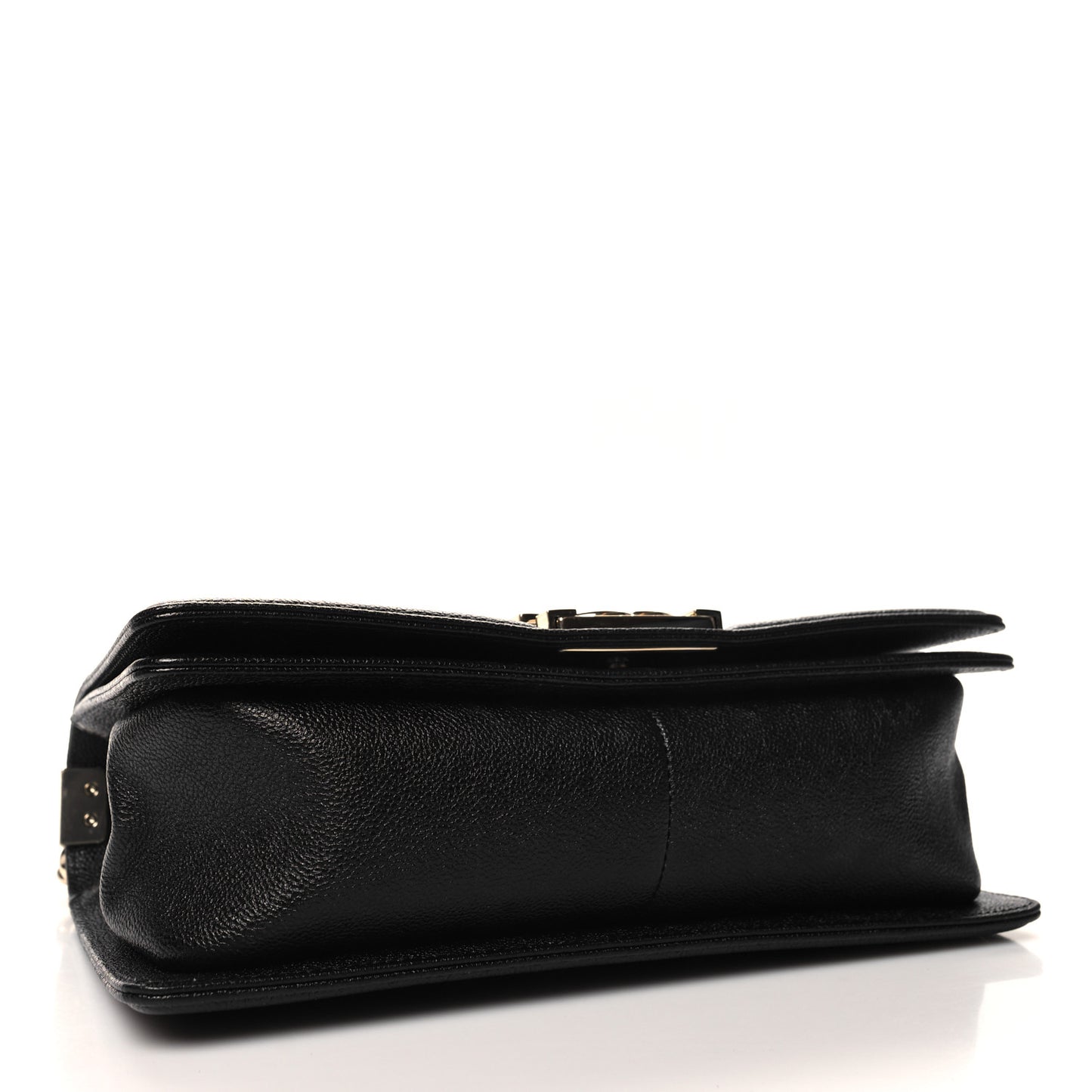 Caviar Chevron Quilted Medium Boy Flap Black