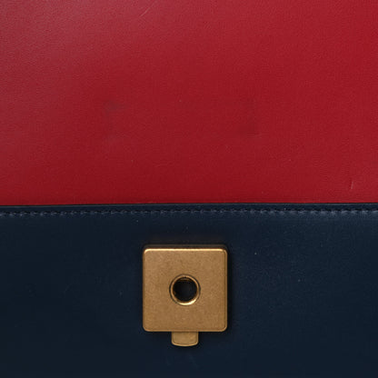 Gucci Calfskin Sylvie Web Queen Margaret Shoulder Bag Blue Agata Hibiscus Red Mystic White 5 of 5