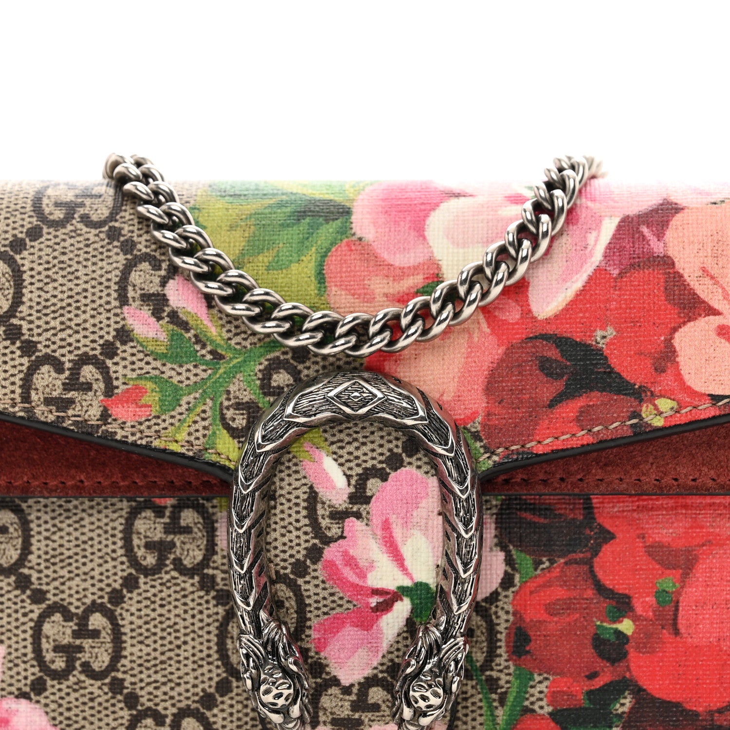 Gucci GG Supreme Monogram Blooms Super Mini Dionysus Shoulder Bag Beige Multicolor Dry Rose 5 of 11