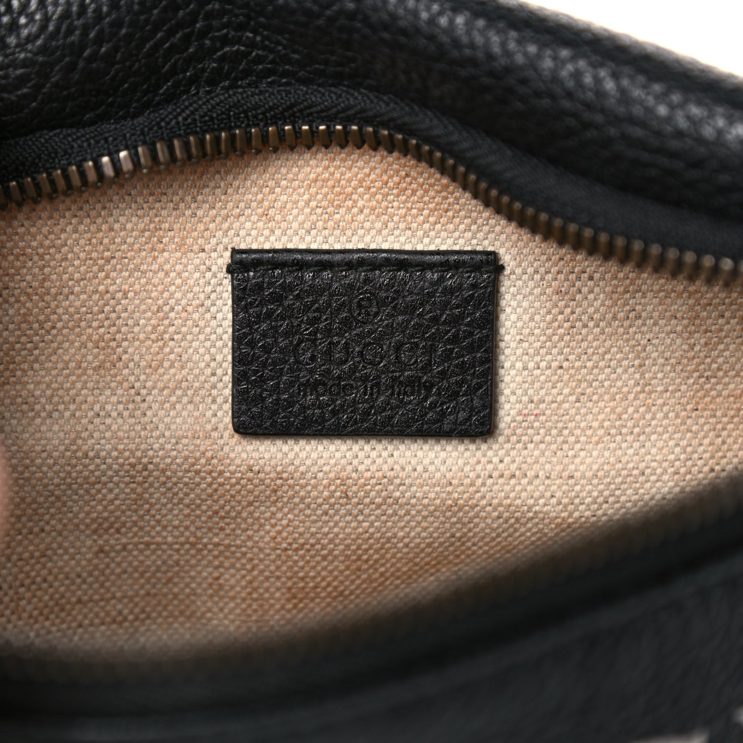 Grained Calfskin Small Logo Belt Bag Black