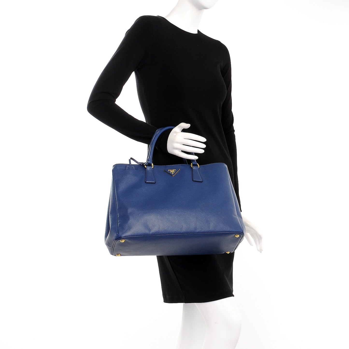 Saffiano Lux Large Tote Bluette