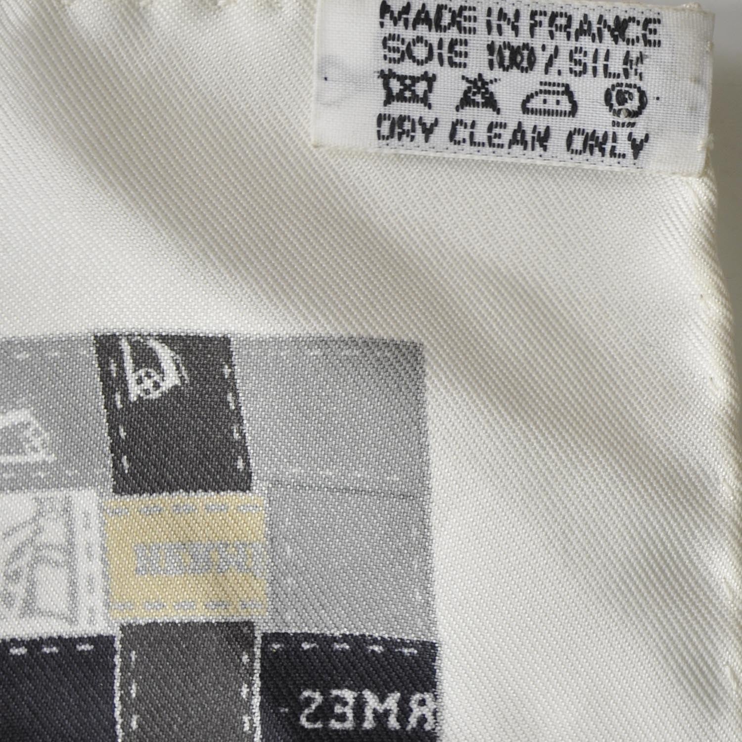 Hermes Silk Bolduc Au Carre Scarf 90 Black 6 of 6