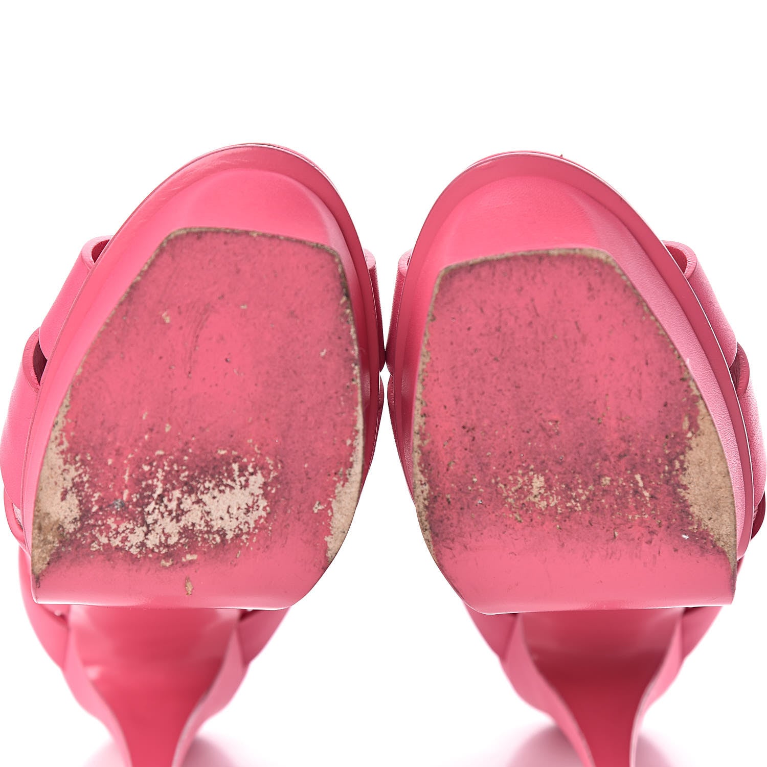 Saint Laurent Calfskin Tribute 105 Platform Sandals 37.5 Rose Clair 7 of 10