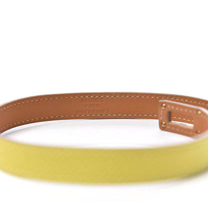 Hermes Epsom Kelly Double Tour Bracelet XS Lime 3 of 5