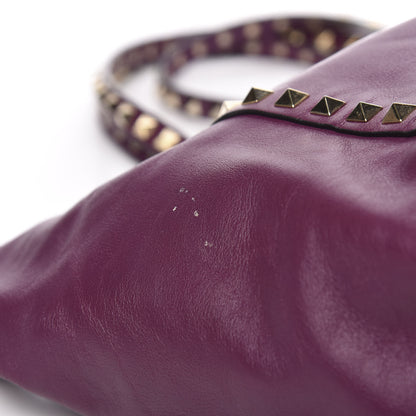 Valentino Garavani Vitello Medium Rockstud Tote Grape 9 of 12