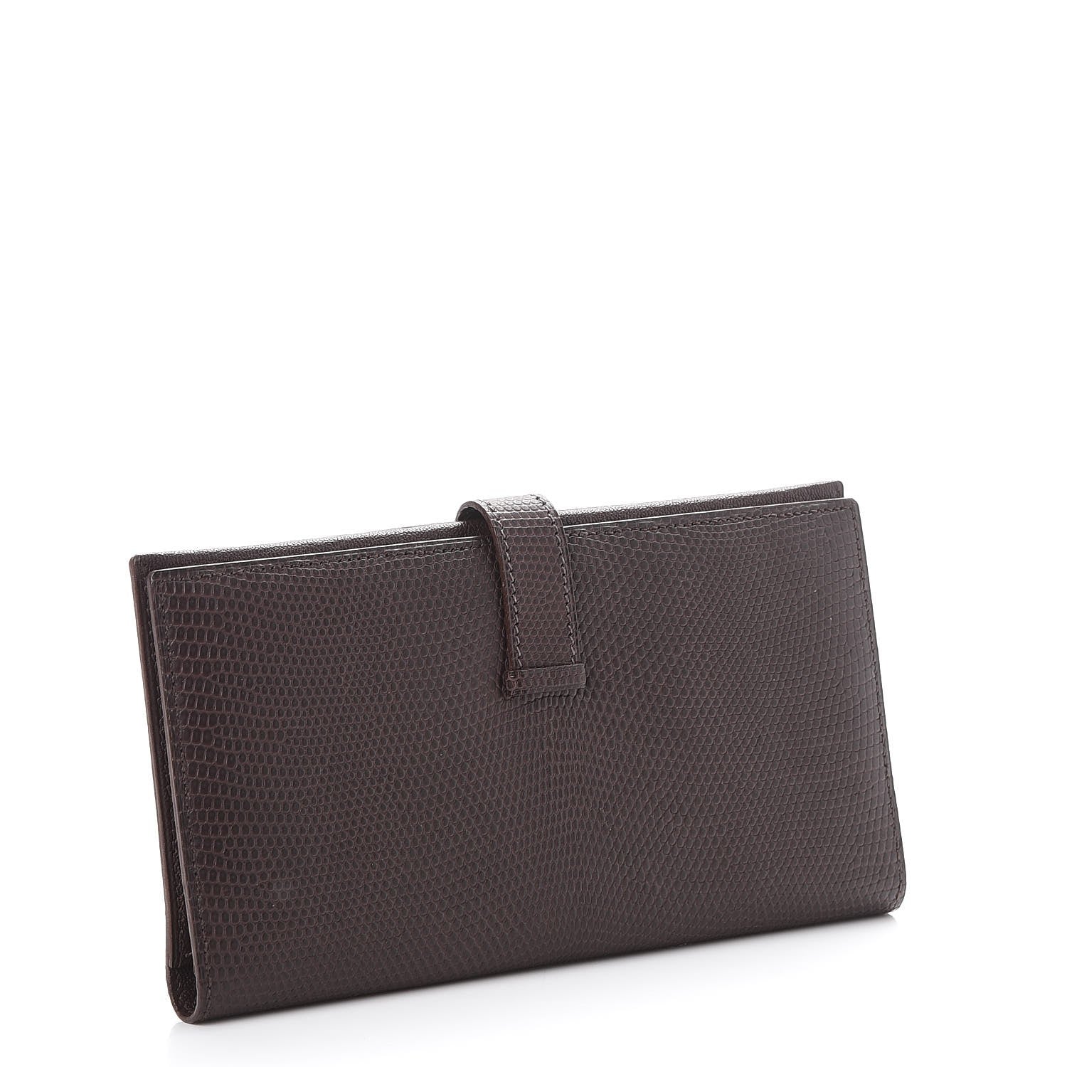 Hermes Lizard Bearn Gusset Wallet Havane 3 of 9