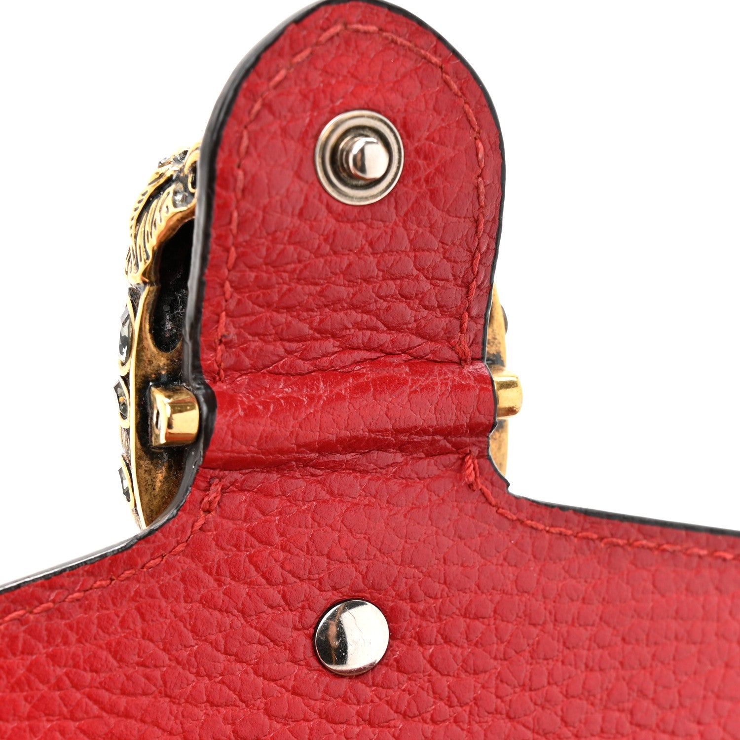 Gucci Calfskin Super Mini Dionysus Shoulder Bag Hibiscus Red 12 of 15