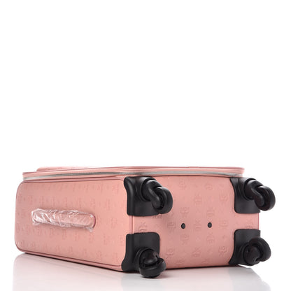 MCM Calfskin Ottomar Monogram Rolling Luggage Pink 5 of 8