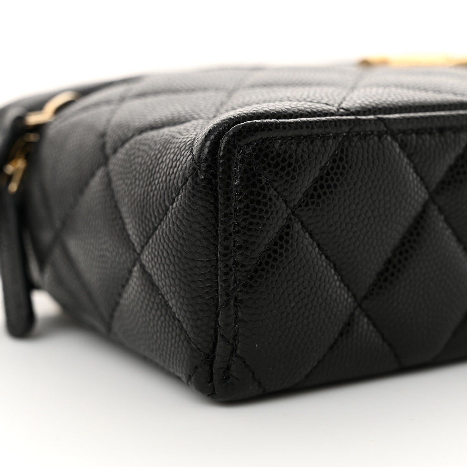 Chanel Caviar Quilted Top Handle Clutch With Chain Black 9 of 11