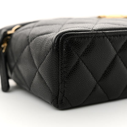 Chanel Caviar Quilted Top Handle Clutch With Chain Black 9 of 11