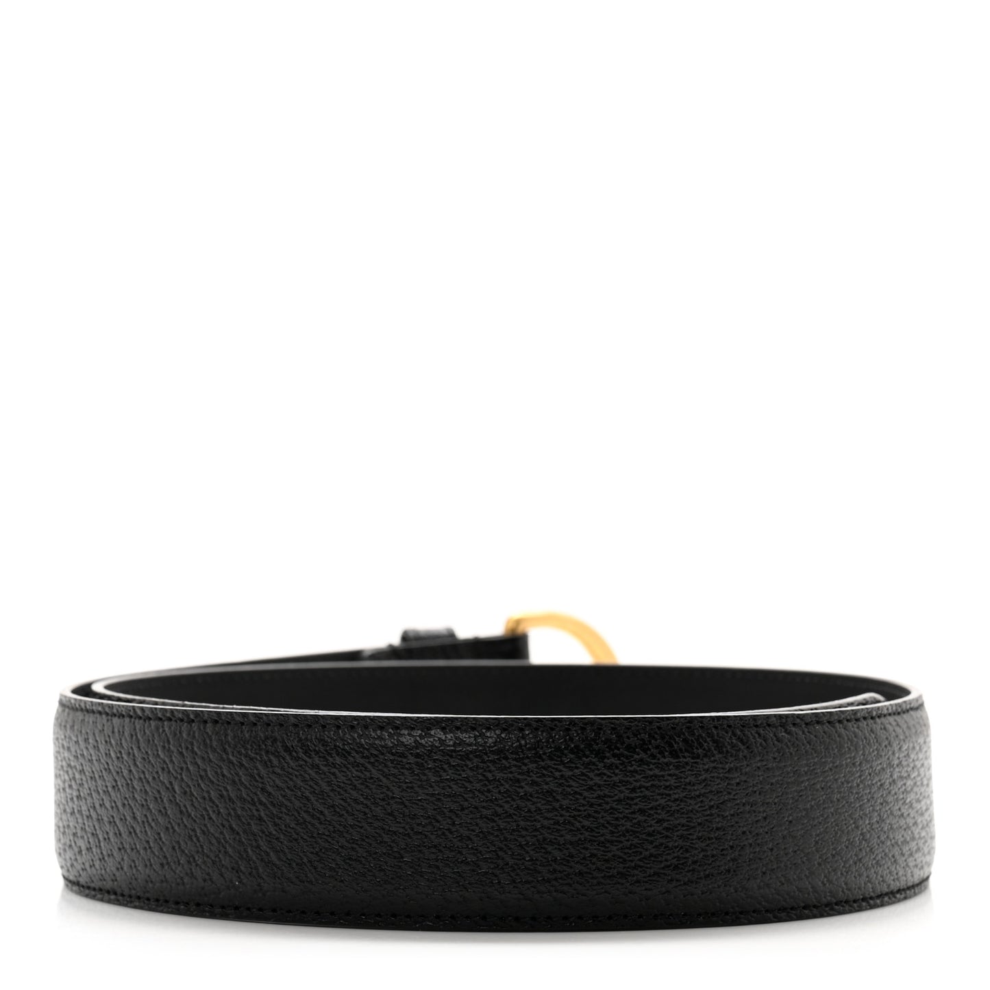 Textured Dollar Calfskin 40mm Belt 85 34 Black