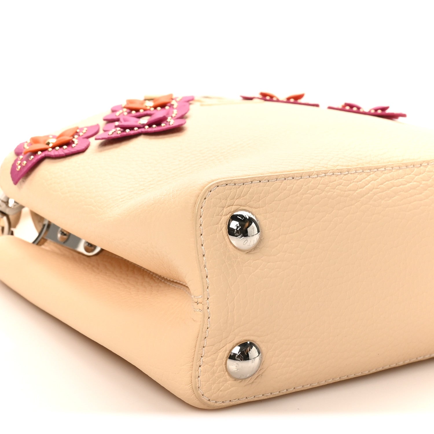 Louis Vuitton Taurillon Mechanical Flowers Capucines BB Dune 8 of 9