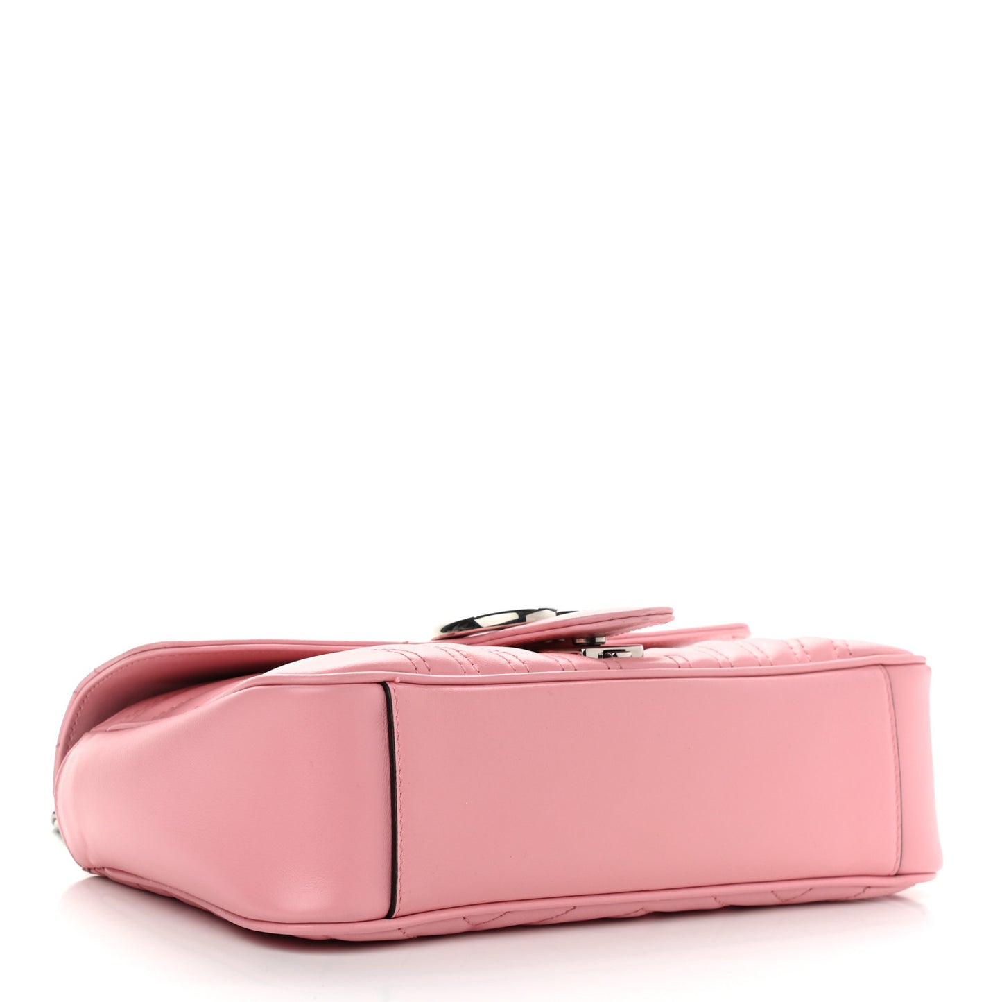 Calfskin Matelasse Small GG Marmont Shoulder Bag Wild Rose