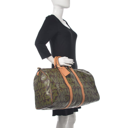 Louis Vuitton Graffiti Keepall 50 Kaki 2 of 12