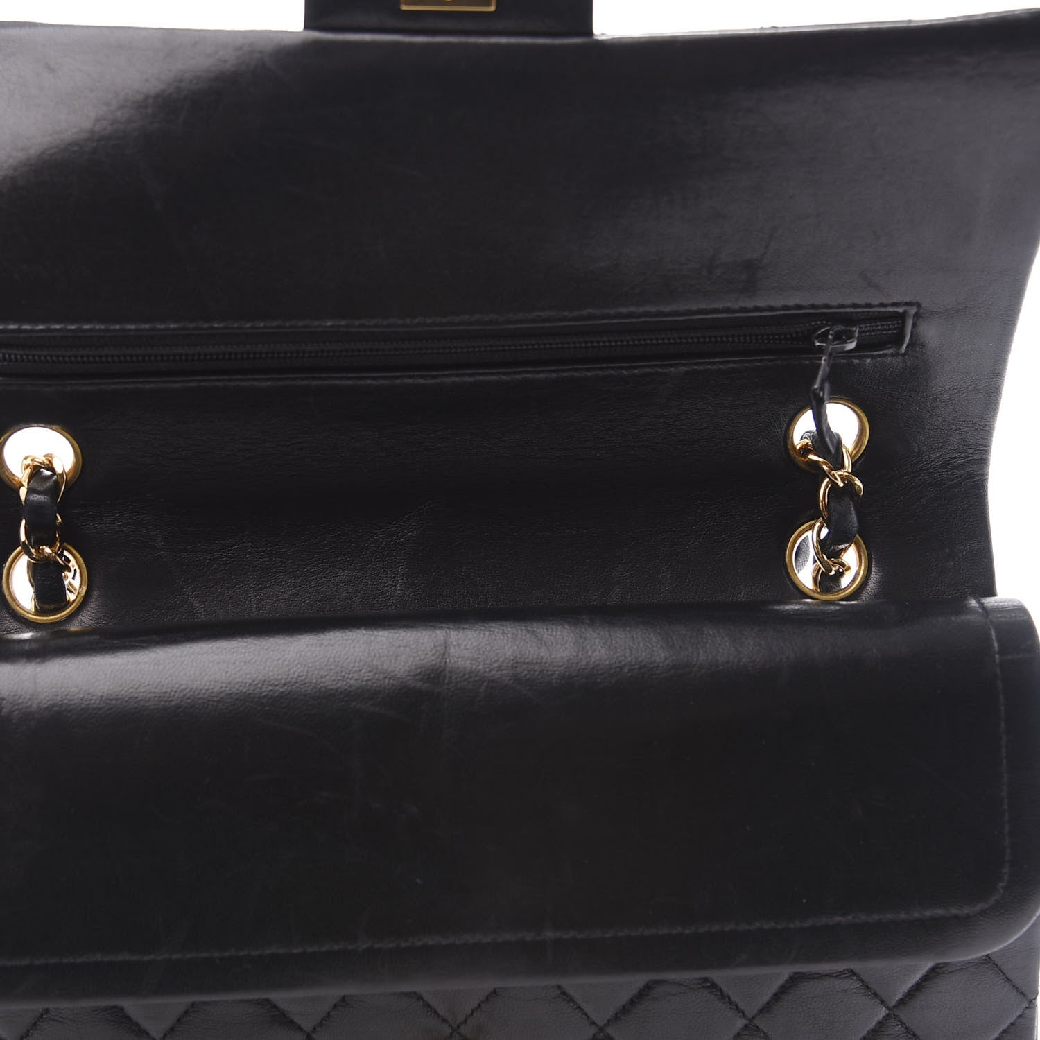 Chanel Lambskin Quilted Medium Double Flap Black 4 of 10
