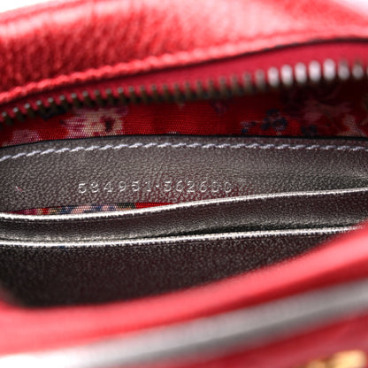 Gucci Laminated Nappa Trapuntata Mini Zumi Dome Shoulder Bag Rosso Marine Argento 7 of 10