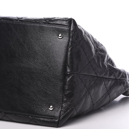 Chanel Glazed Calfskin On The Road Drawstring Tote Black 9 of 9