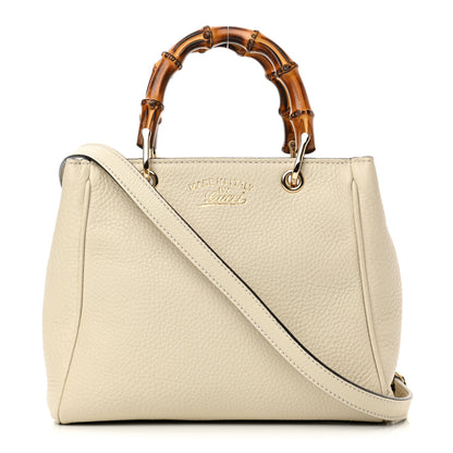 Gucci Calfskin Mini Bamboo Shopper Tote Off White 1 of 11