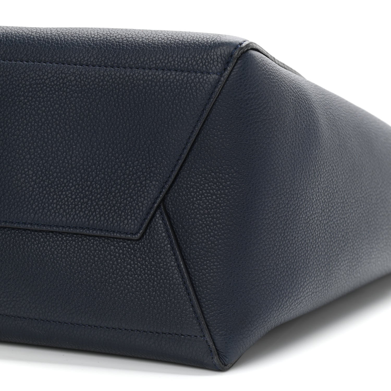 Celine Soft Grained Calfskin Sangle Bucket Bag Navy Blue 9 of 9