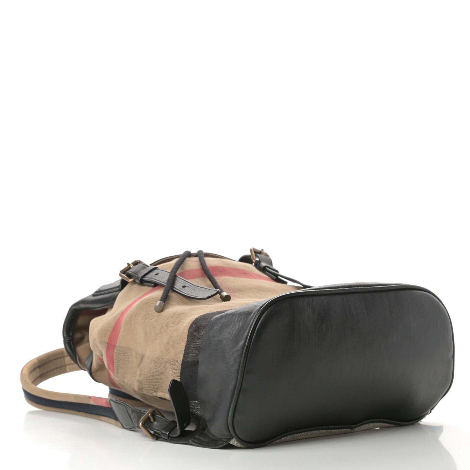 Burberry Canvas Mega Check Doran Backpack Black 4 of 17