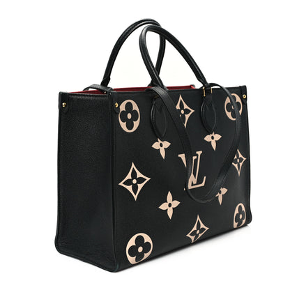 Louis Vuitton Empreinte Monogram Giant Onthego MM Black Beige 3 of 10