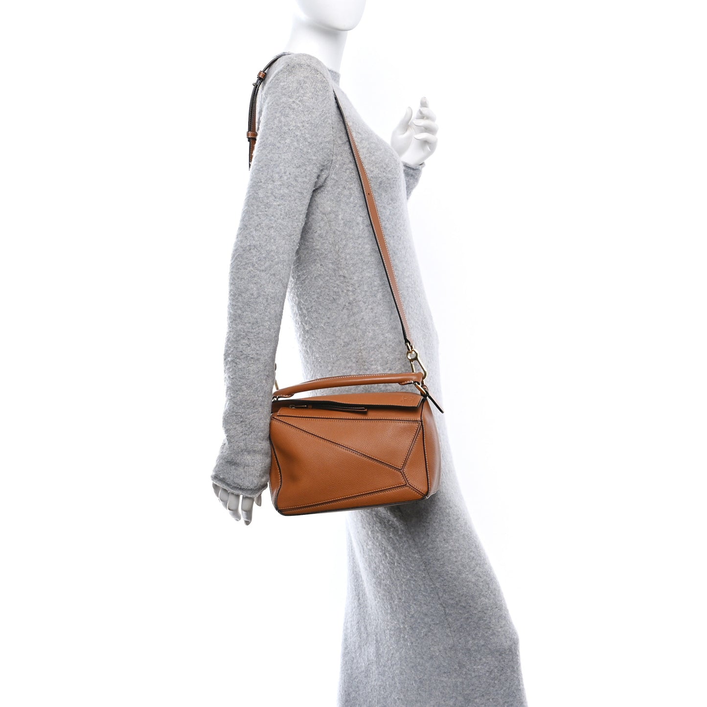 Calfskin Small Puzzle Bag Tan