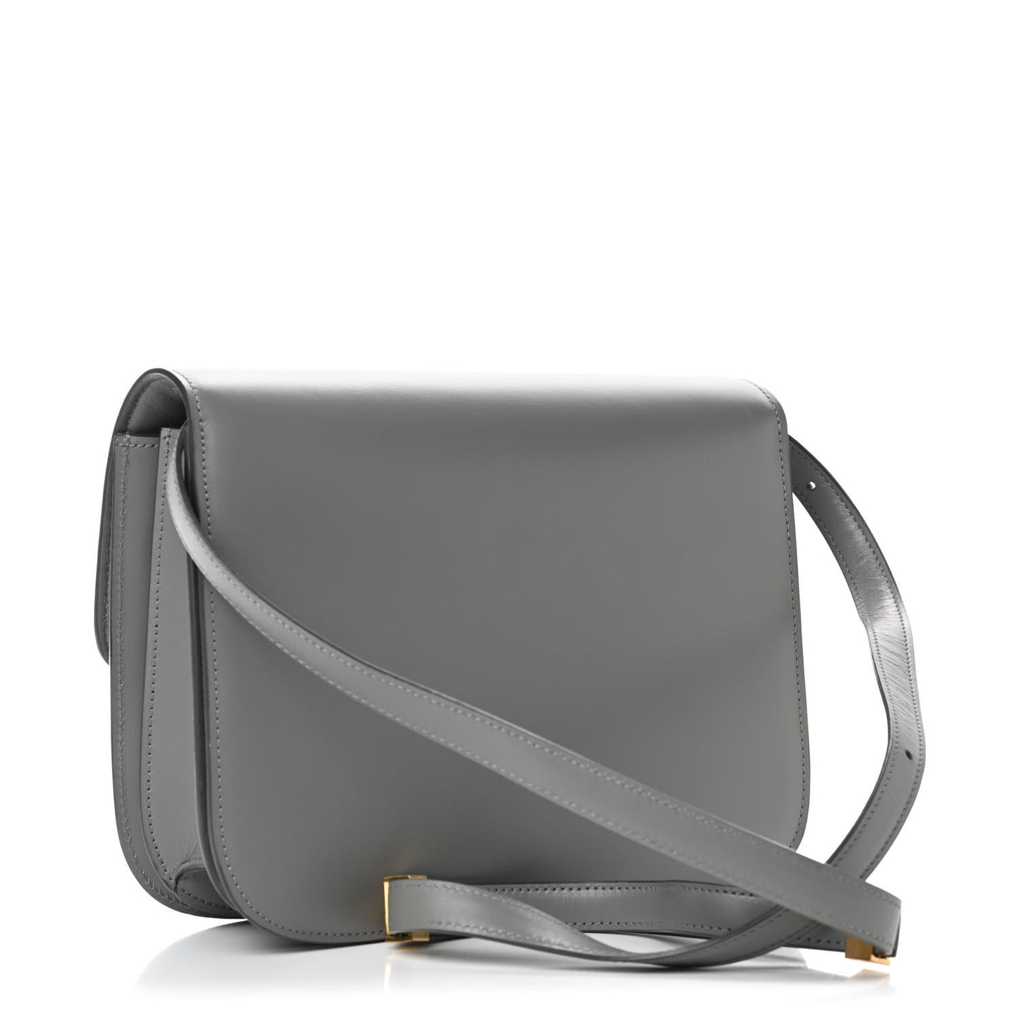 Box Calfskin Medium Classic Box Flap Bag Zinc