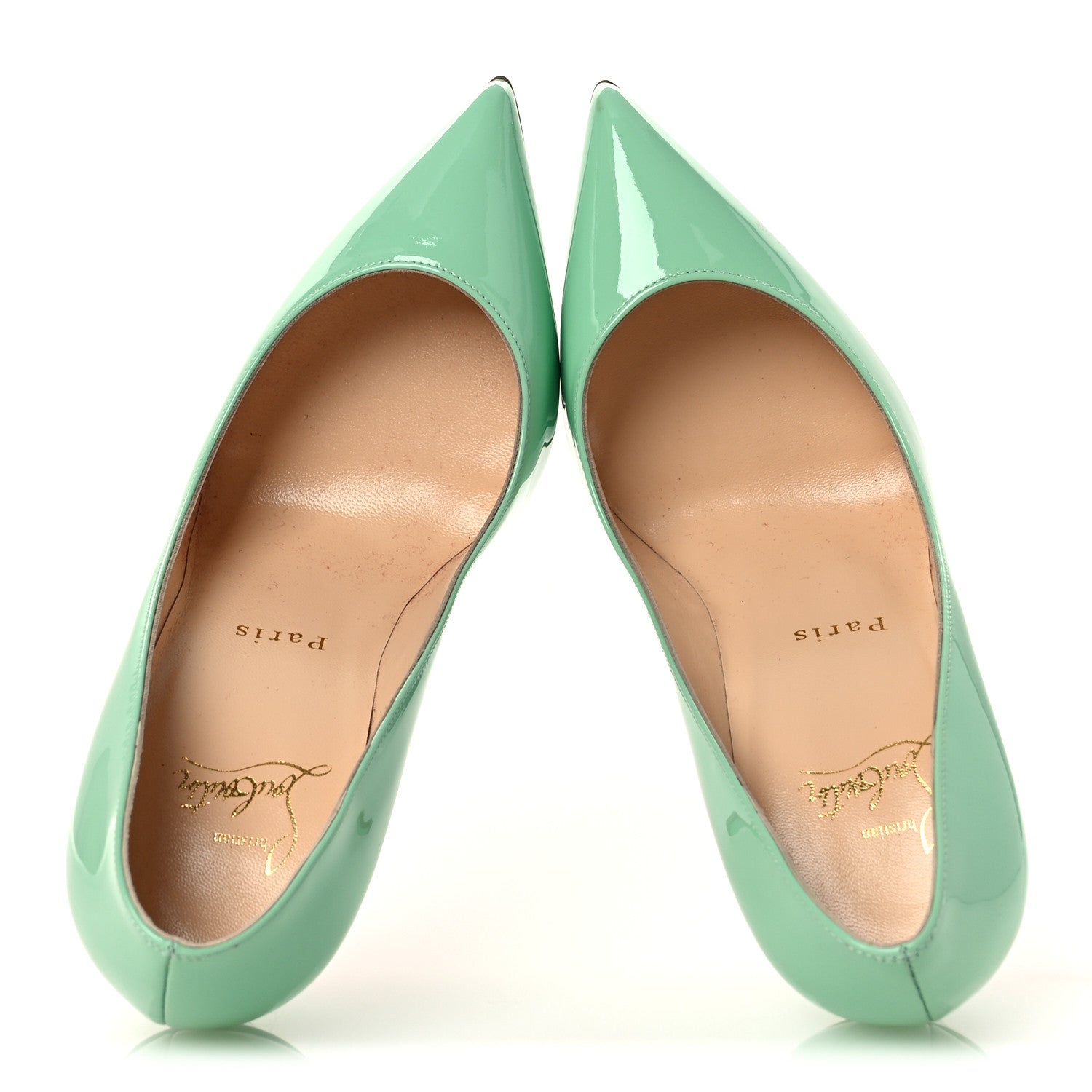 Christian Louboutin Patent Pigalle Follies 100 Pumps 36.5 Opal