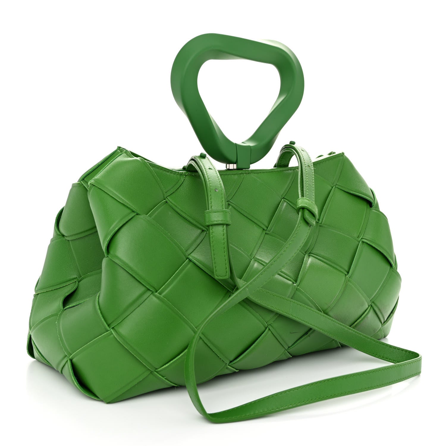 Bottega Veneta Nappa Maxi Intrecciato Grasp Top Handle Bag Parakeet 3 of 10