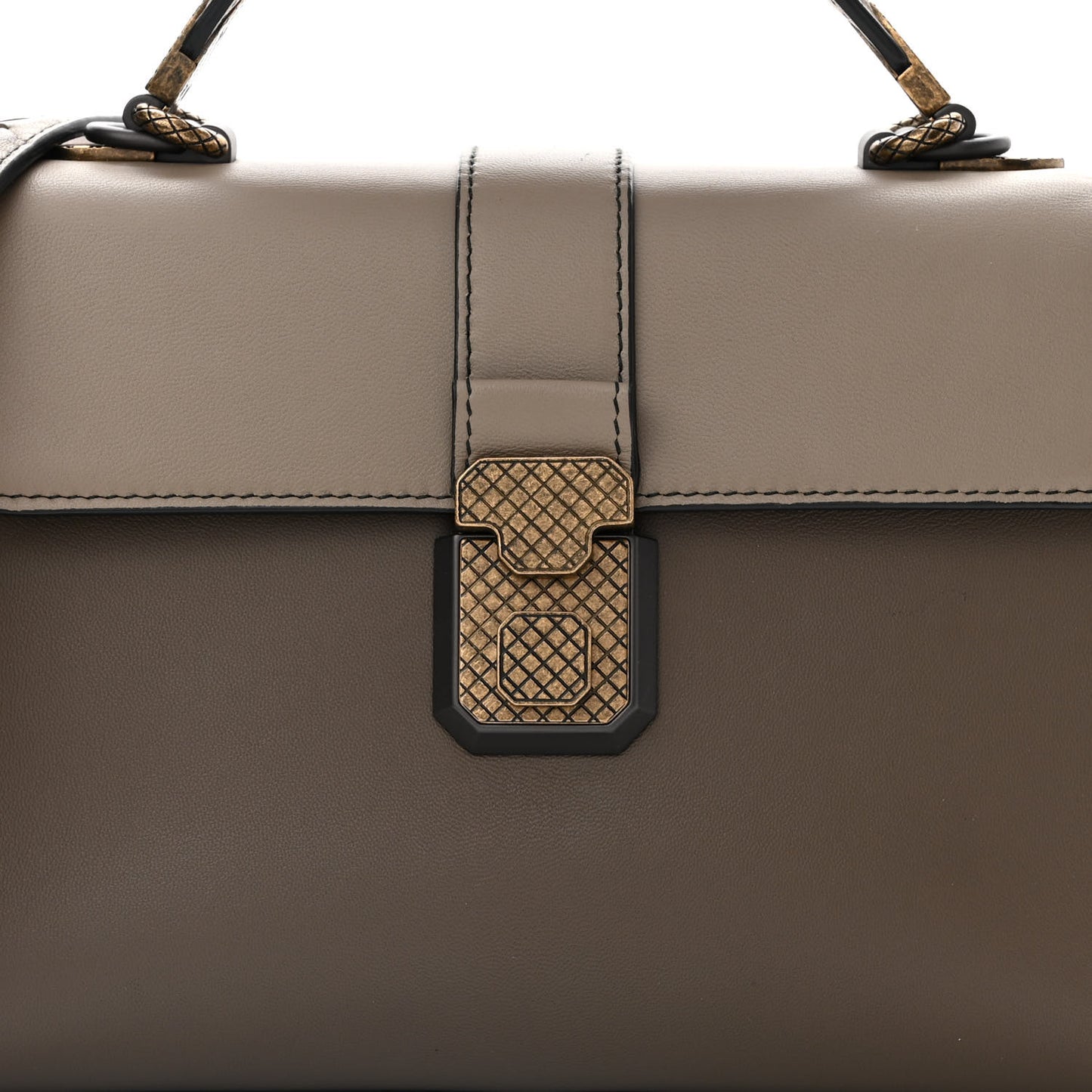 Nappa Small Multicolor Piazza Bag Steel New Cigar