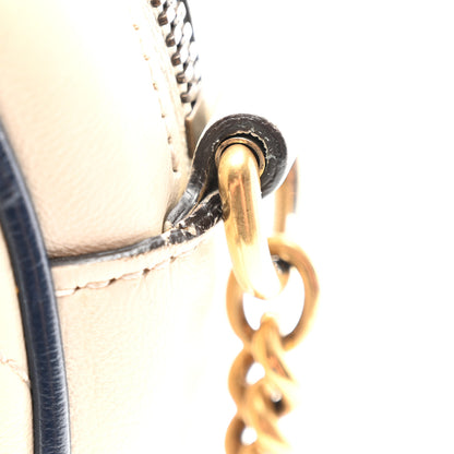 Gucci Azalea Calfskin Matelasse Diagonal Mini Torchon GG Marmont Round Shoulder Bag Mystic White Blue Agata 11 of 11