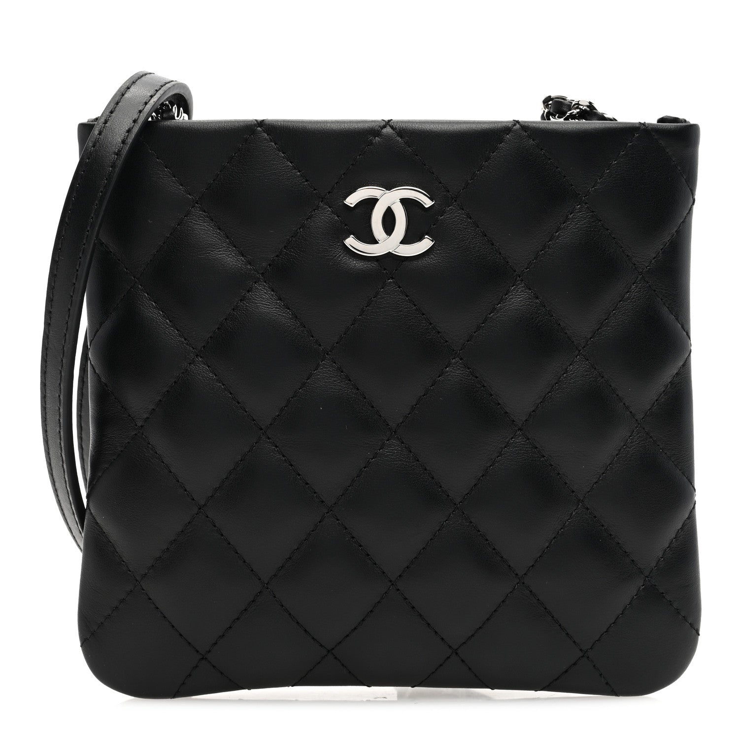 Chanel Lambskin Quilted Crossbody Bag Black 1 of 10