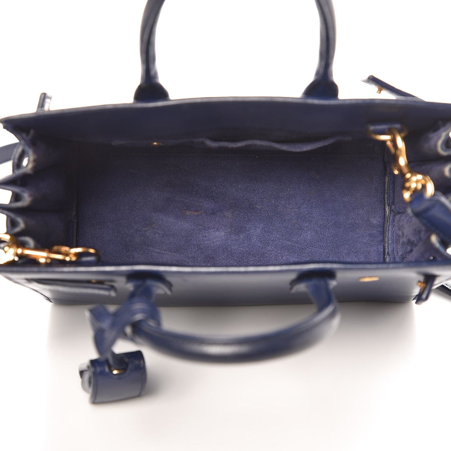 Calfskin Nano Sac De Jour Dark Blue