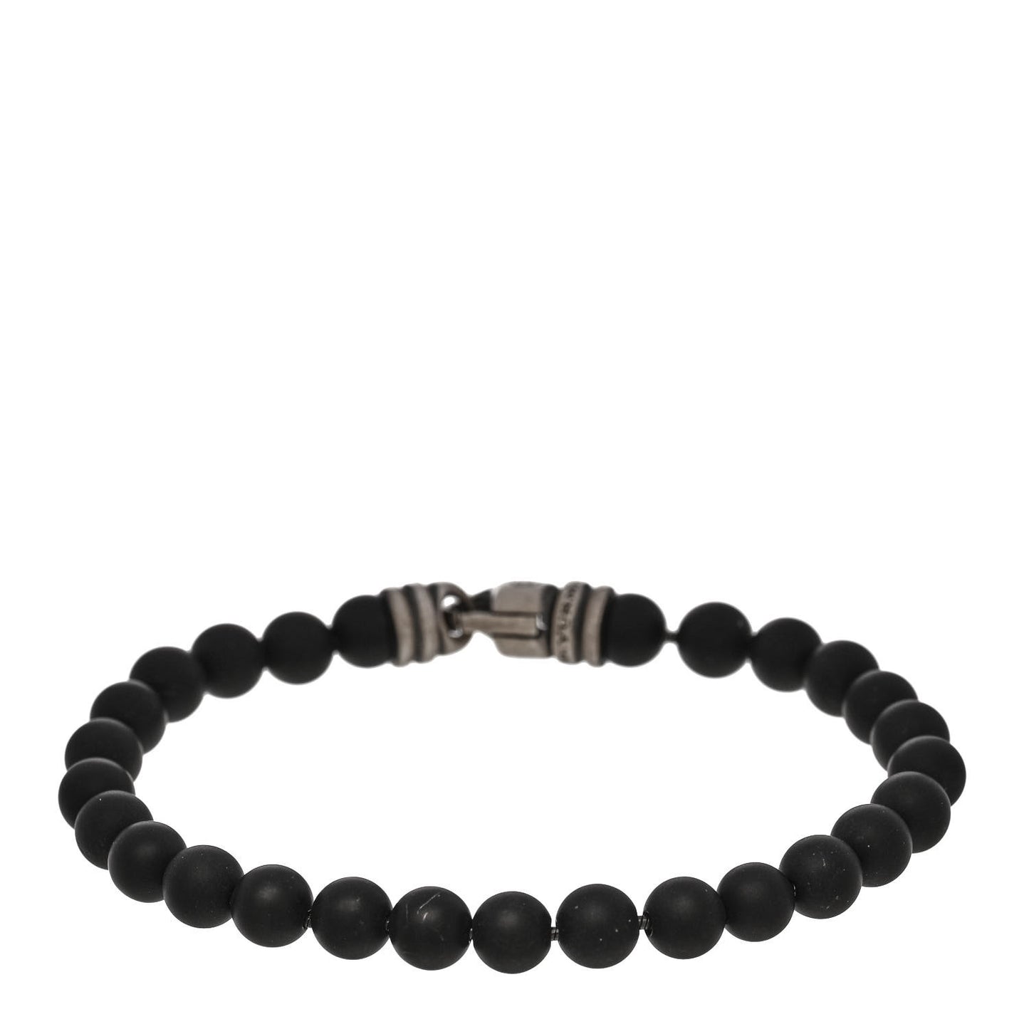 Sterling Silver Black Onyx 6mm Spiritual Beads Bracelet