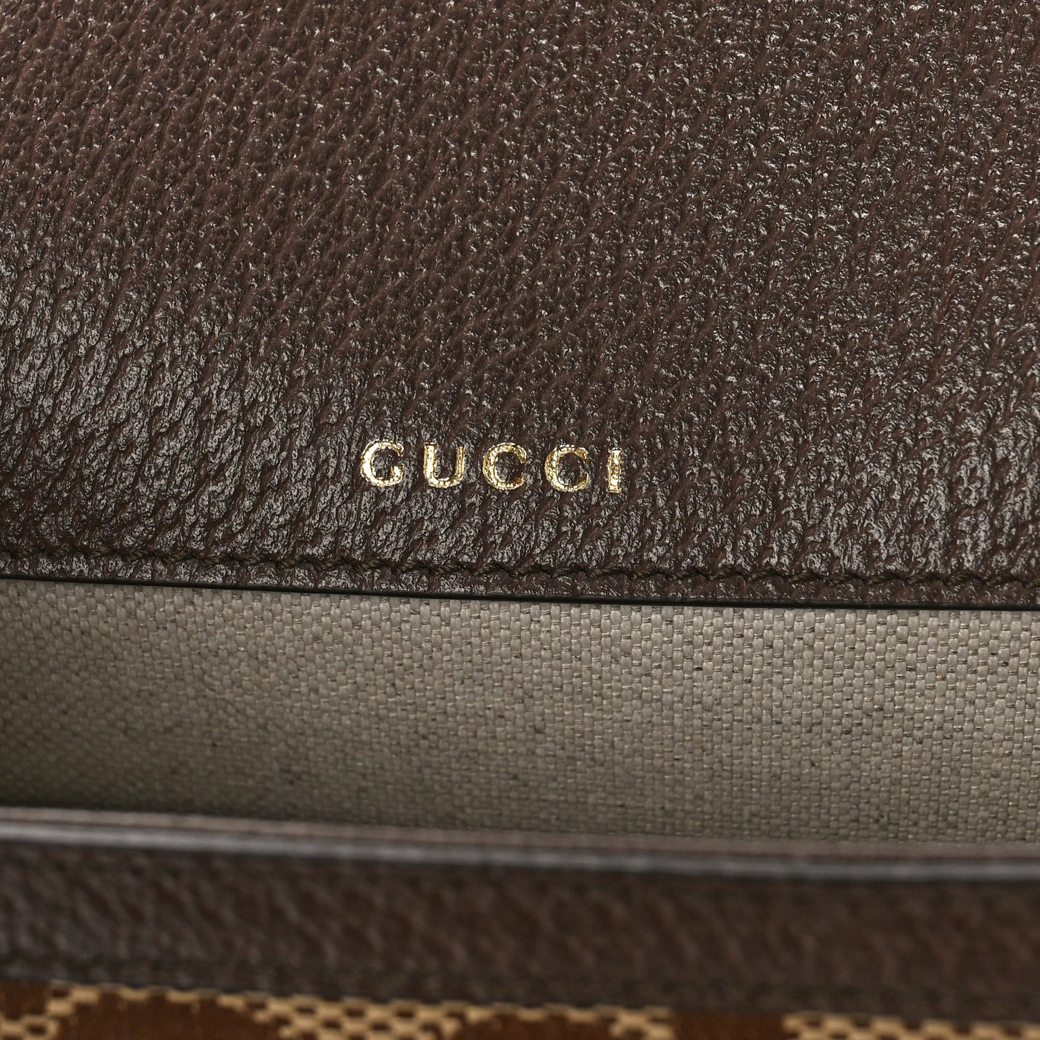 Gucci Monogram Jumbo GG Textured Dollar Calfskin Web Mini Horsebit 1955 Shoulder Bag Camel Ebony New Acero 6 of 8