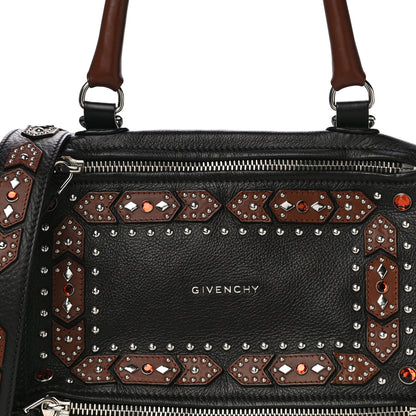 Givenchy Calfskin Small Studded Pandora Black Brown 6 of 8