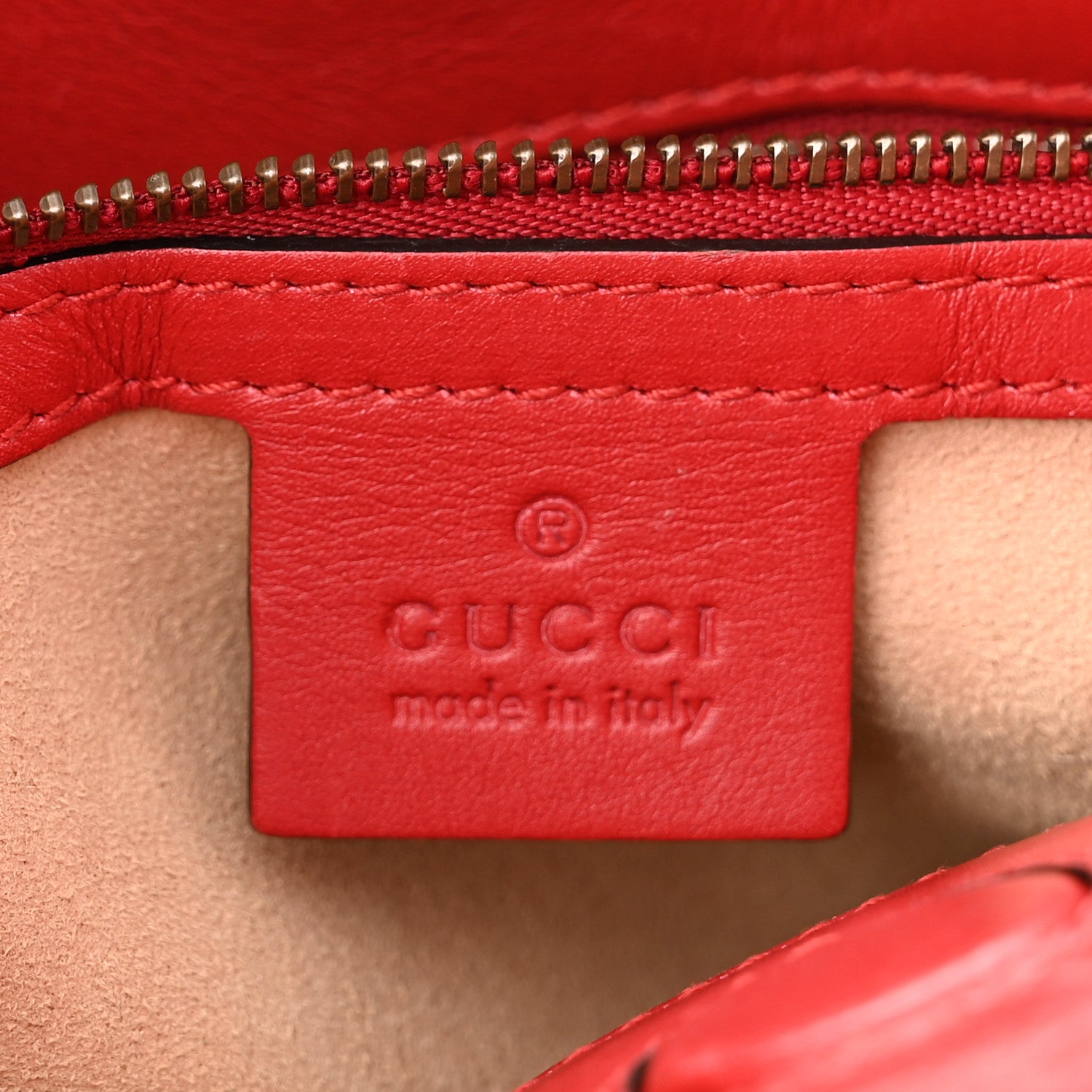 Gucci Calfskin Matelasse Medium GG Marmont Open Top Shoulder Bag Hibiscus Red 6 of 11