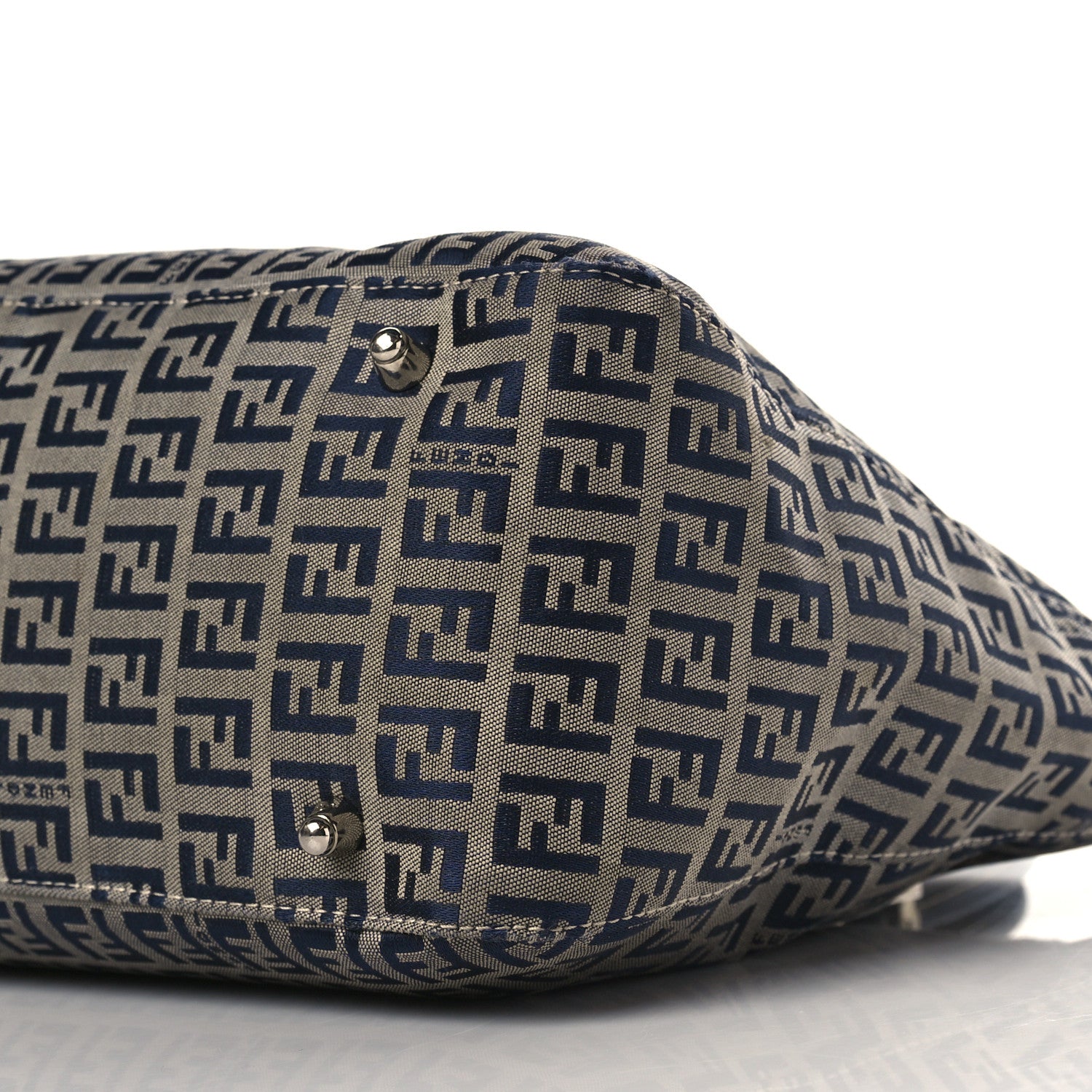 Fendi Zucchino Tote Navy Blue 8 of 9