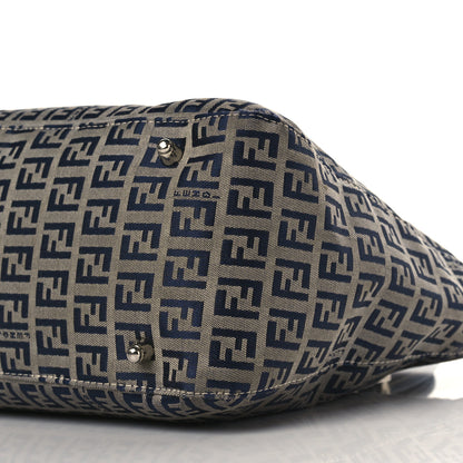 Fendi Zucchino Tote Navy Blue 8 of 9