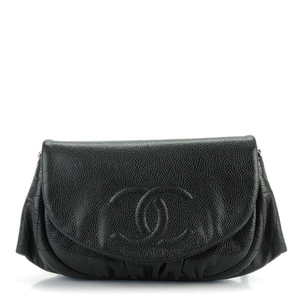 Chanel Caviar Half Moon Wallet On Chain WOC Black 1 of 9