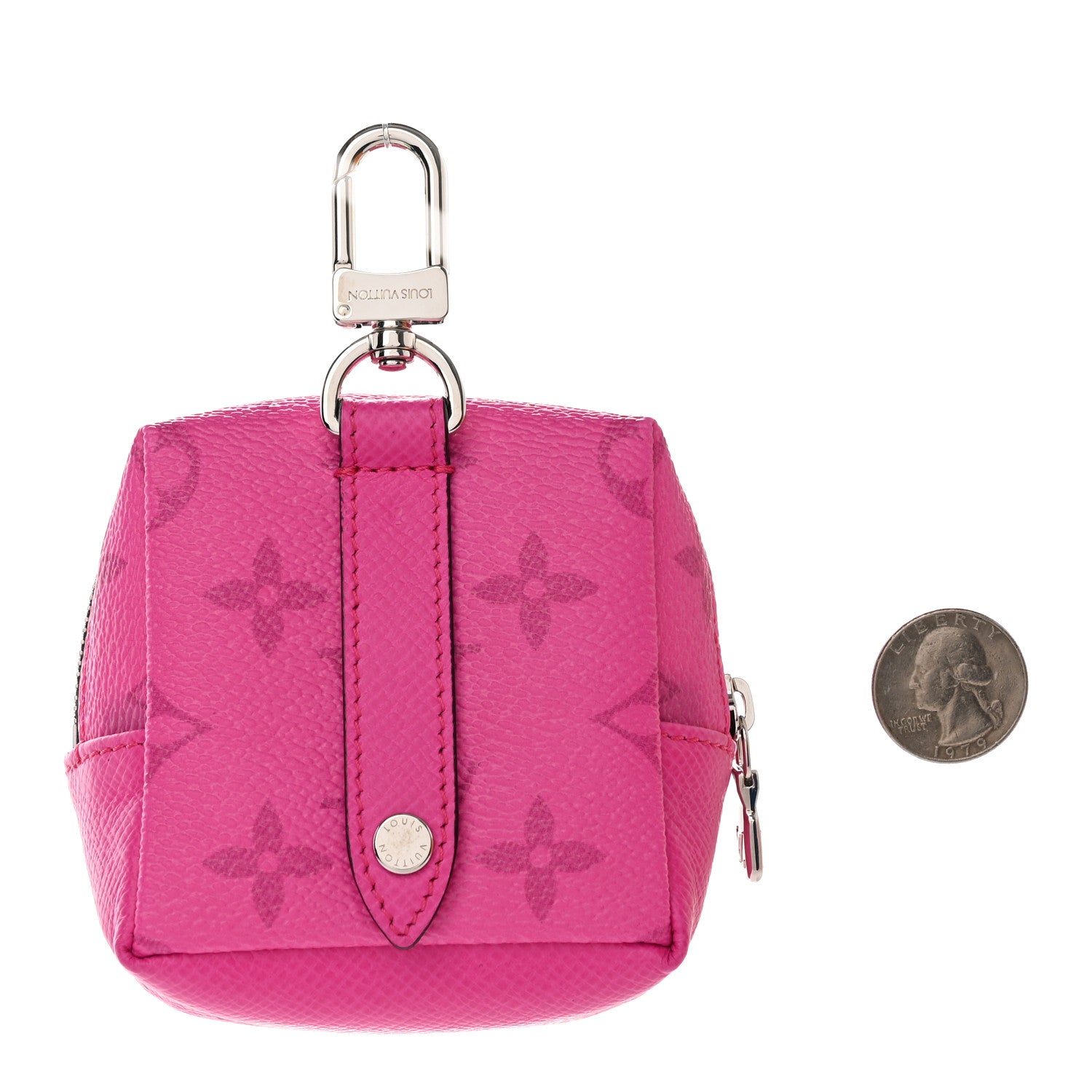 Louis Vuitton Taigarama Box Pouch Bag Charm Key Ring Fuchsia 2 of 11